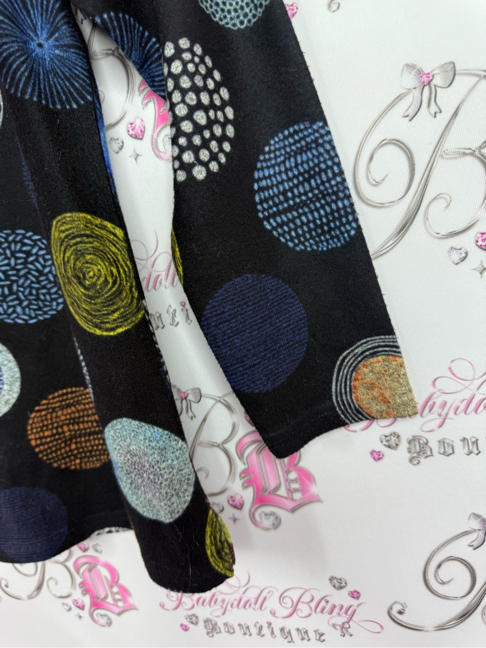 FRILLI EXCHANGE shirt Black Long-Sleeve Dot-Pattern Tee - Picture 5 of 8